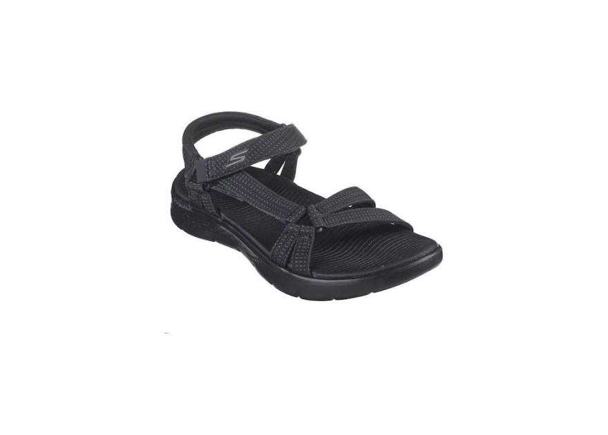 Skechers Γυναικεία Σανδάλια σε Μαύρο Χρώμα