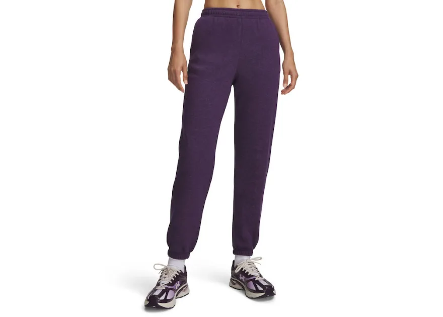 Under Armour Rival Παντελόνι Φόρμας με Λάστιχο Fleece Μωβ