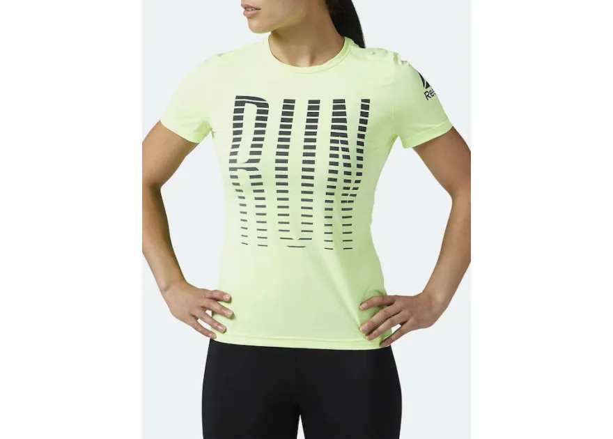 Reebok Activchill Αθλητικό Γυναικείο T-shirt Κίτρινο