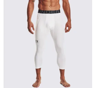 Under Armour HeatGear Armour 3/4 Tights Ανδρικό Ισοθερμικό Παντελόνι Compression Λευκό