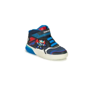 Geox Παιδικά Sneakers High Grayjay Ανατομικά με Σκρατς για Αγόρι Μπλε