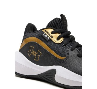 Under Armour Lockdown 7 Αθλητικά Παιδικά Παπούτσια Μπάσκετ με Κορδόνια Μαύρα