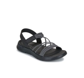 Skechers Go Walk Flex Γυναικεία Σανδάλια Μαύρα