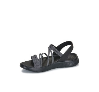 Skechers Go Walk Flex Γυναικεία Σανδάλια Μαύρα