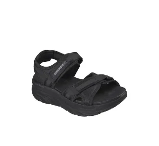 Skechers D'lux Walker Γυναικεία Σανδάλια Μαύρα