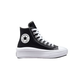 Converse Chuck Taylor All Star Move Δερμάτινα Μποτάκια Μαύρα
