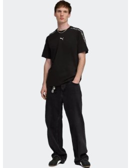 Puma Ess Tape T-shirt Μαύρο