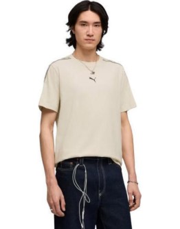 Puma Ess Tape T-shirt Εκρού