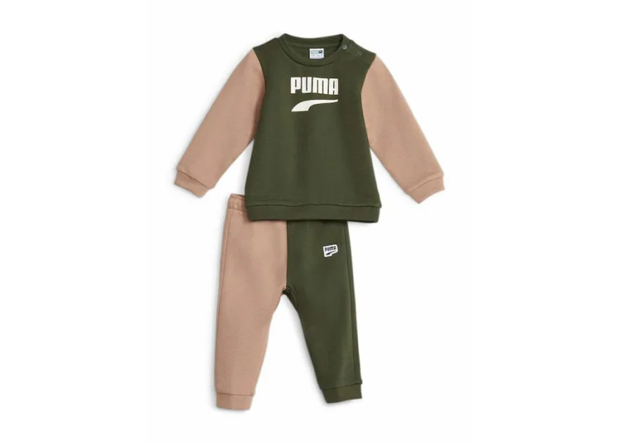 Puma Παιδικό Σετ Φόρμας Χακί 2τμχ