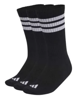 Adidas Αθλητικές Κάλτσες Μαύρες 3 Ζεύγη