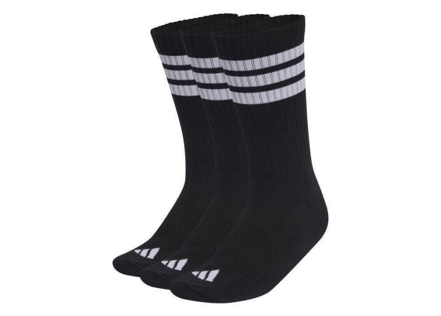 Adidas Αθλητικές Κάλτσες Μαύρες 3 Ζεύγη