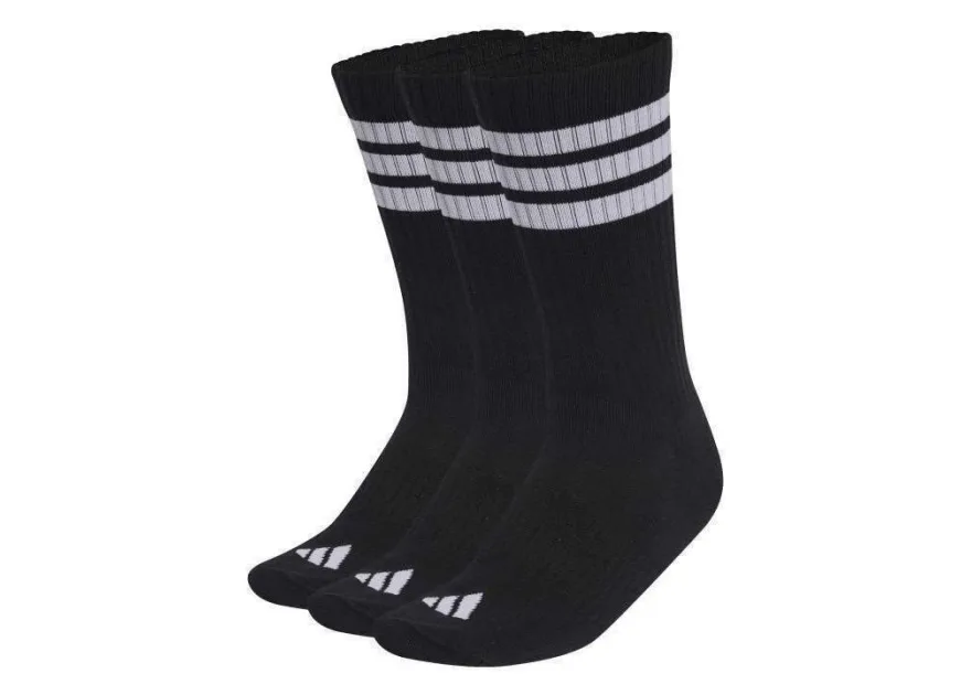 Adidas Αθλητικές Κάλτσες Μαύρες 3 Ζεύγη