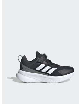 Adidas Fortarun 4.0 Αθλητικά Παιδικά Παπούτσια Running με Σκρατς Μαύρα