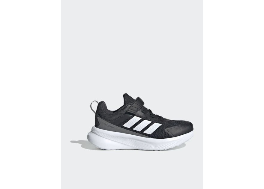 Adidas Fortarun 4.0 Αθλητικά Παιδικά Παπούτσια Running με Σκρατς Μαύρα