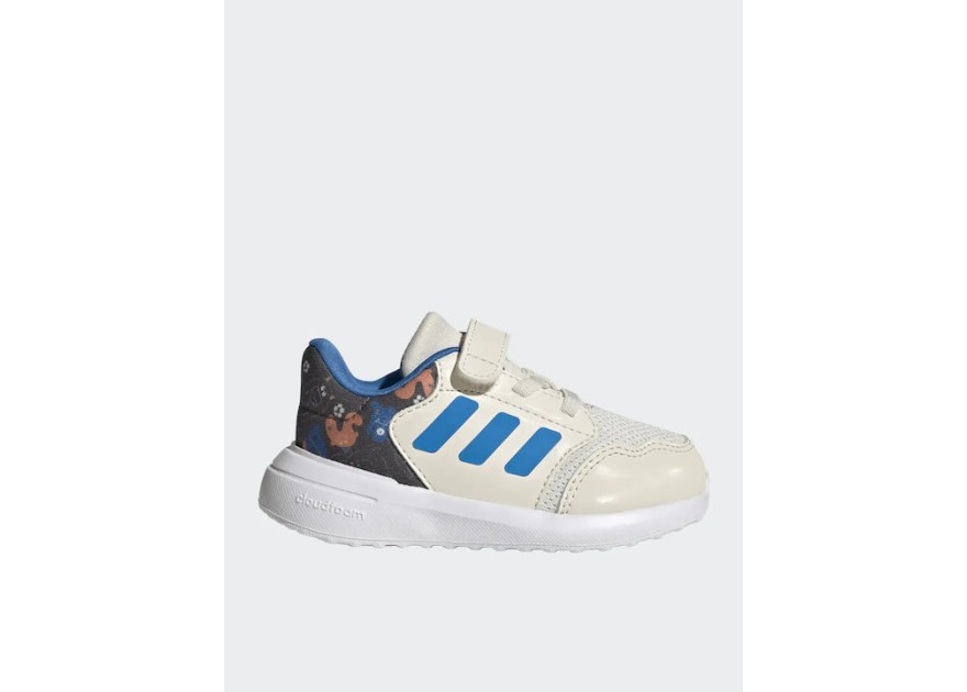 AdidasTensaur Run 3.0 El Αθλητικά Παιδικά Παπούτσια Running με Σκρατς Λευκά