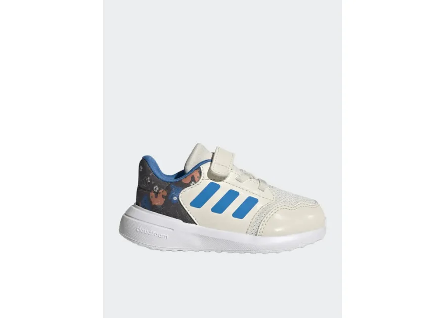 AdidasTensaur Run 3.0 El Αθλητικά Παιδικά Παπούτσια Running με Σκρατς Λευκά