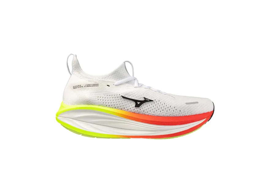 Mizuno|Men's Neo Vista 3 Running Shoes - White/Black/Orange