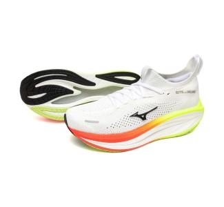 Mizuno|Men's Neo Vista 3 Running Shoes - White/Black/Orange