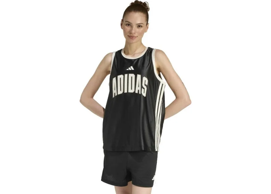 Adidas Γυναικεία Αθλητική Μπλούζα Αμάνικη Μαύρο