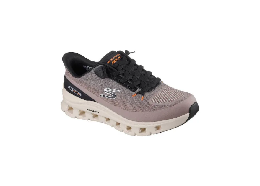 Skechers Ανδρικά Αθλητικά Παπούτσια Running Μπεζ