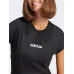 Adidas Essentials Linear Γυναικείο T-shirt Μαύρο