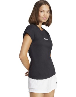 Adidas Essentials Linear Γυναικείο T-shirt Μαύρο
