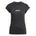 Adidas Essentials Linear Γυναικείο T-shirt Μαύρο