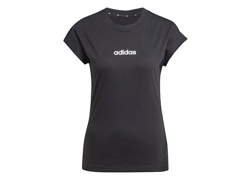 Adidas Essentials Linear Γυναικείο T-shirt Μαύρο