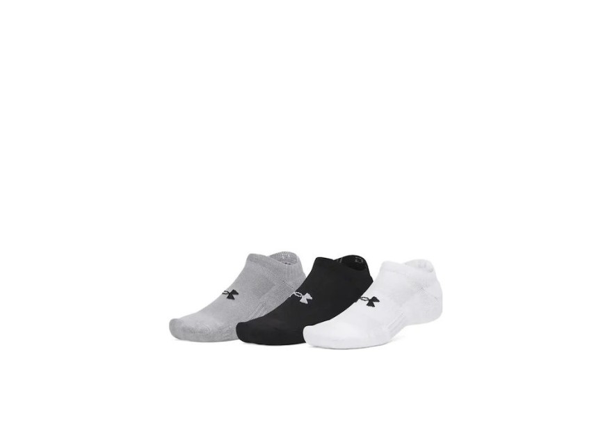 Under Armour Ua Performance Running Κάλτσες Λευκές 3 Ζεύγη