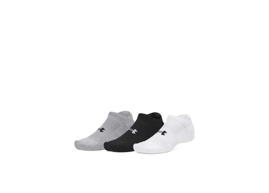 Under Armour Ua Performance Running Κάλτσες Λευκές 3 Ζεύγη