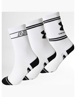 Under Armour Αθλητικές Κάλτσες Λευκές 3 Ζεύγη