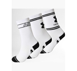Under Armour Αθλητικές Κάλτσες Λευκές 3 Ζεύγη