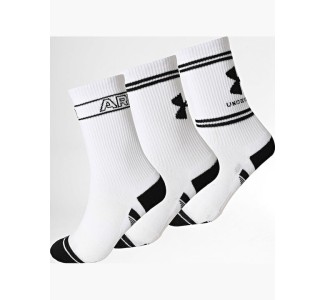 Under Armour Αθλητικές Κάλτσες Λευκές 3 Ζεύγη