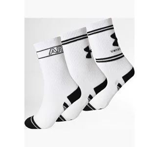 Under Armour Αθλητικές Κάλτσες Λευκές 3 Ζεύγη