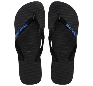 Havaianas Logo Ανδρικές Σαγιονάρες Μαύρες