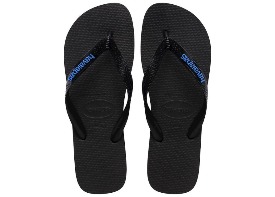 Havaianas Logo Ανδρικές Σαγιονάρες Μαύρες
