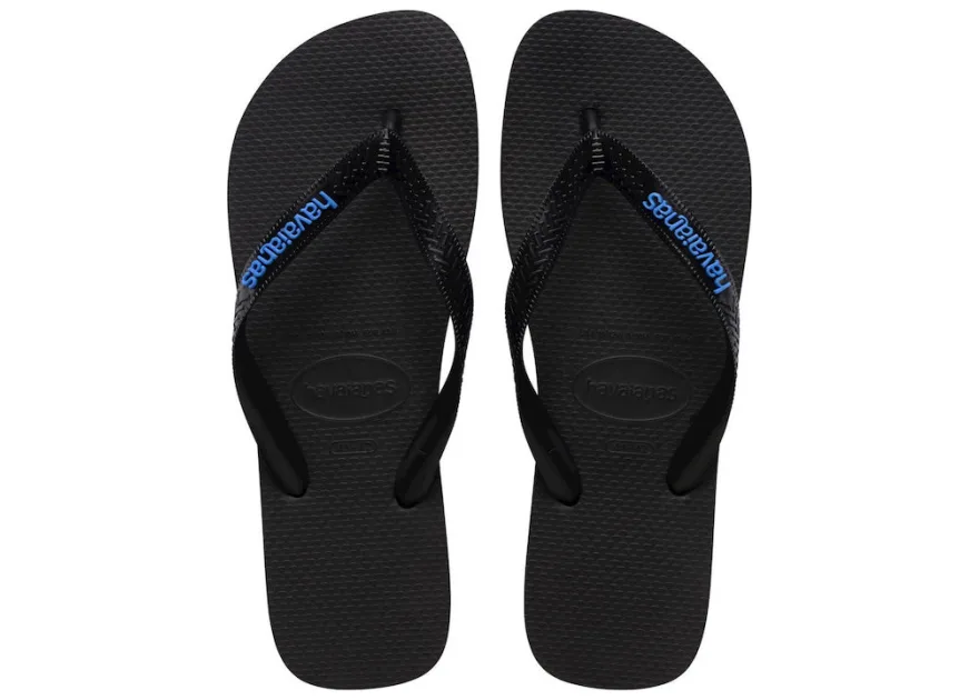 Havaianas Logo Ανδρικές Σαγιονάρες Μαύρες