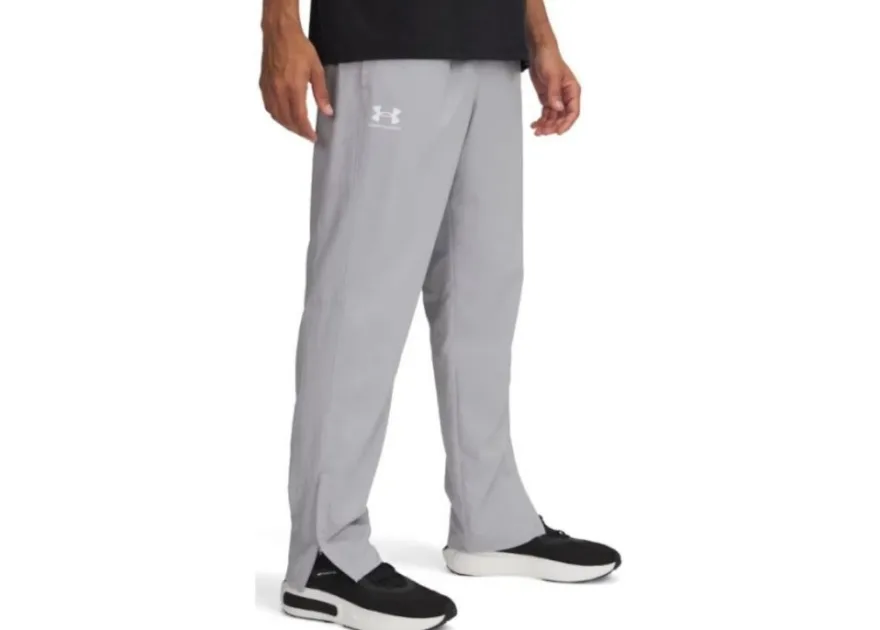 Under Armour Rival Woven Παντελόνι Φόρμας Γυαλιστερό με Λάστιχο Mod Gray / White