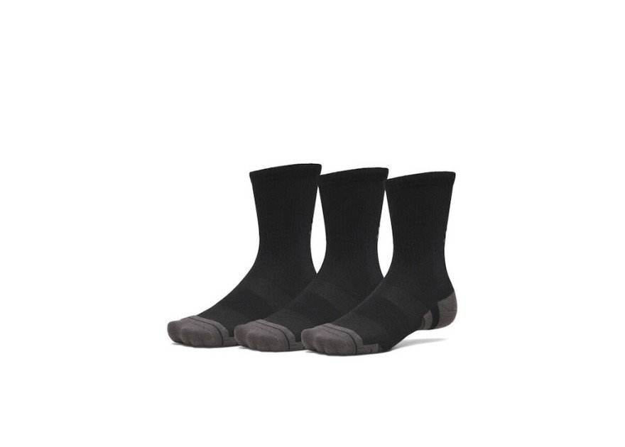 Under Armour Αθλητικές Κάλτσες Μαύρες 3 Ζεύγη