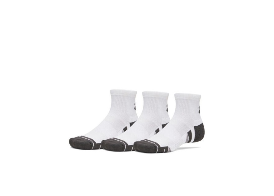Under Armour Running Κάλτσες Λευκές 3 Ζεύγη