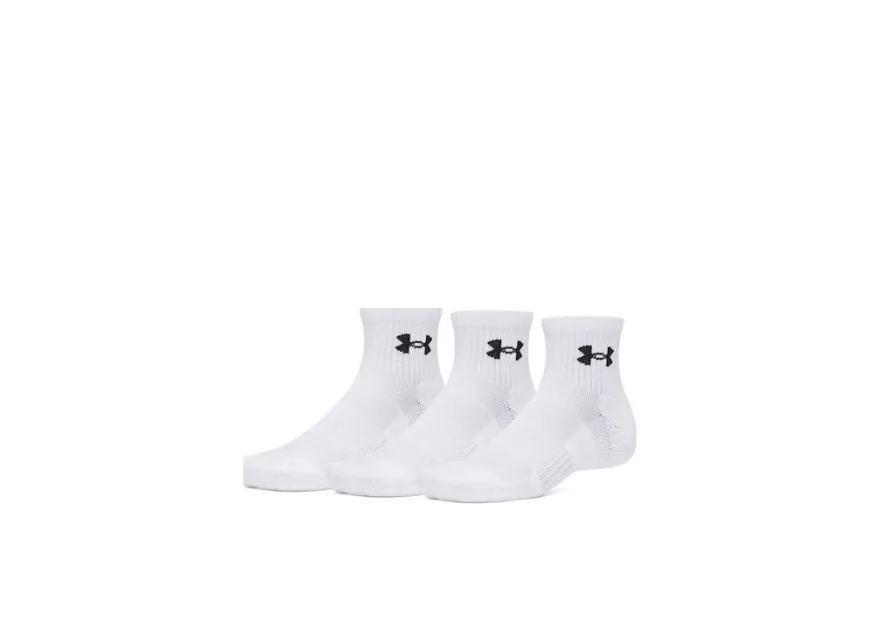 Under Armour Ua Performance Αθλητικές Κάλτσες Λευκές 3 Ζεύγη