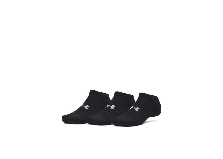 Under Armour Ua Performance Running Κάλτσες Μαύρες 3 Ζεύγη