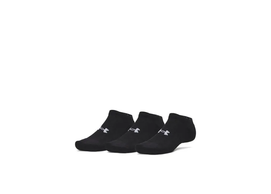Under Armour Ua Performance Running Κάλτσες Μαύρες 3 Ζεύγη