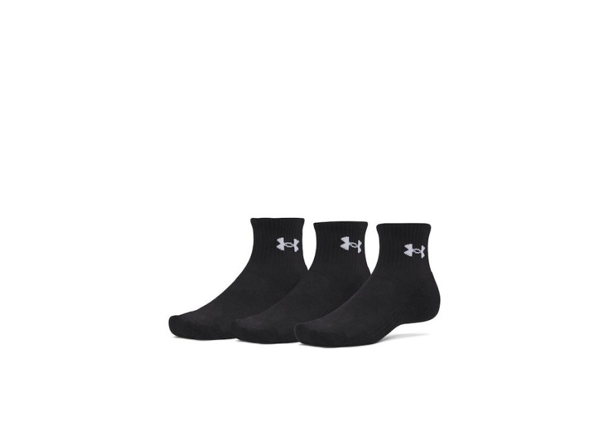 Under Armour Ua Performance Αθλητικές Κάλτσες Μαύρες 3 Ζεύγη