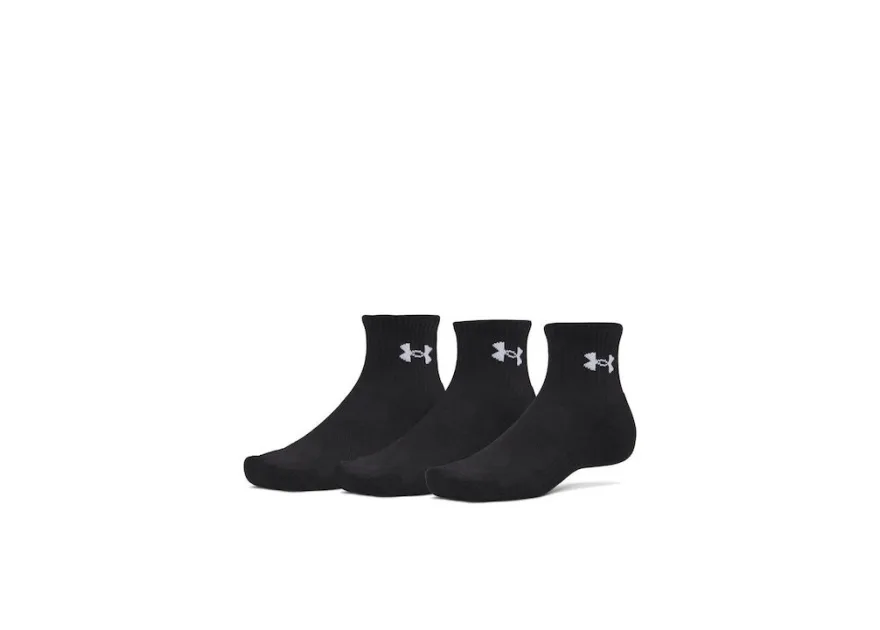 Under Armour Ua Performance Αθλητικές Κάλτσες Μαύρες 3 Ζεύγη