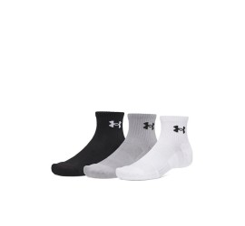Under Armour Ua Performance Αθλητικές Κάλτσες Λευκές Γκρι Μαυρο 3 Ζεύγη