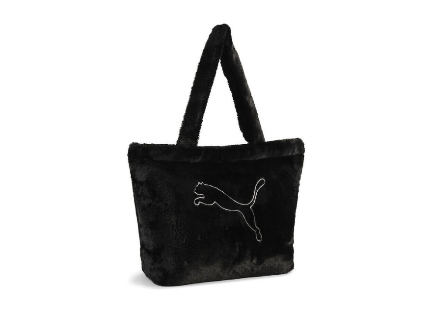 PUMA Up Fur Γυναικεία Τσάντα Shopper Ώμου Μαύρη