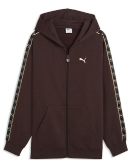 PUMA Tape Ζακέτα με Κουκούλα Καφέ