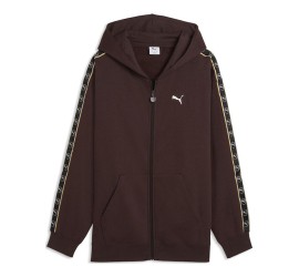 PUMA Tape Ζακέτα με Κουκούλα Καφέ
