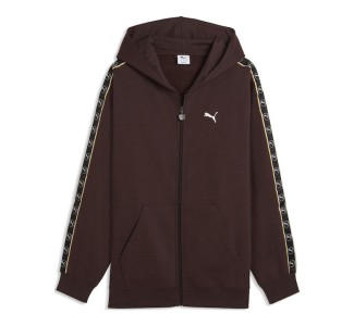 PUMA Tape Ζακέτα με Κουκούλα Καφέ